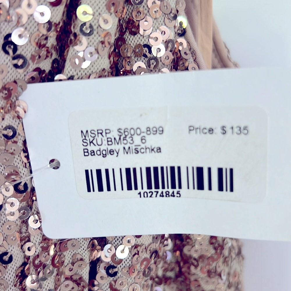 Gold sequin dress - woman size 6 - Picture 9 of 9